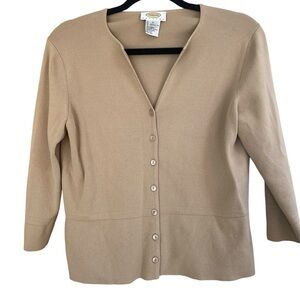 Talbots Women's Cardigan in Classic Tan